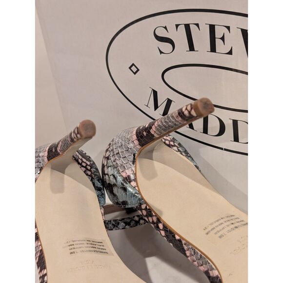 Steve Madden SANE SNAKE Heels – Size 7.5, 4" Stiletto, Snakeskin Print, - Picture 8 of 9